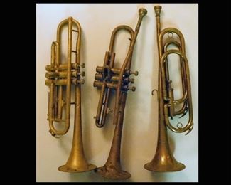 Vintage Trumpets. Repair or use in a Music Display.