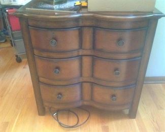 Gorgeous entry piece or small chest of drawers...measures 34" wide x 18" deep x 34" high.  Presale $125