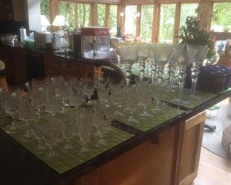 Variety of sets of glasses