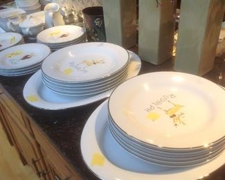 Pottery barn Christmas plates and platters