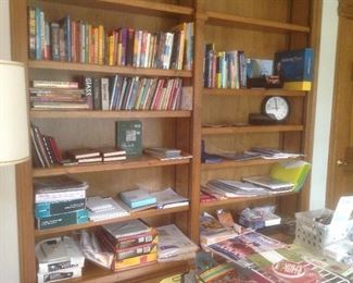 Lots of books and office supplies