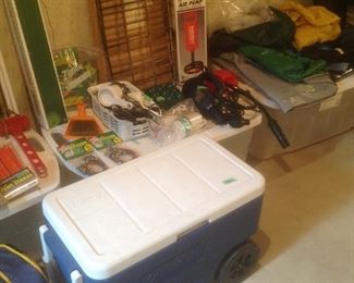 Coolers and camping items