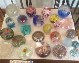 Large paperweight collection