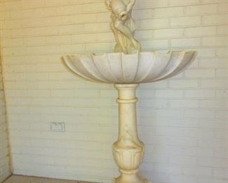 Outdoor marble putti fountain (original to the home)