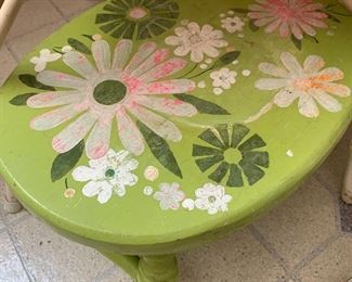 Vintage green step stool. 