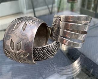 Sterling cuff bracelets