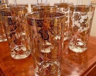 Set of 8 Culver glasses.