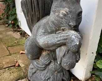 Squirrel statue.
