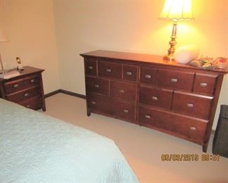 contemporary dresser with matching night stand