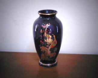 Blue Vase with a Peacock motif