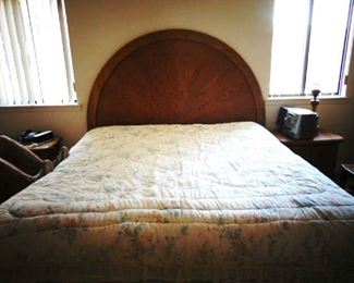 Master Bedroom set, headboard and mattress (includes coverlet)