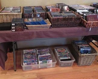 DVDs, CDs, VHS