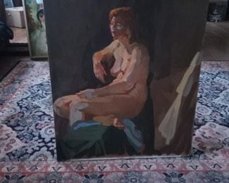 Nude unsigned painting $50