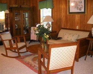 CRAFTSMAN OAK 3 PIECE PARLOR SET