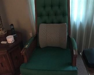 Green velvet chairs