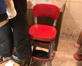 Vintage red stool