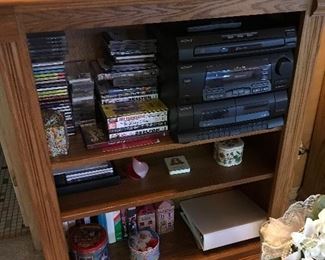 Bookcase with DVDs