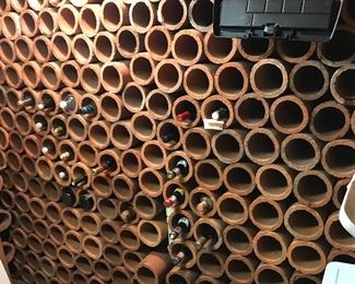 150 pieces of clay drain tile - perfect for a wine cellar