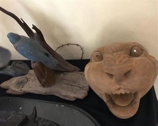 Carved wood pieces