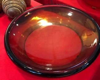 Crate and Barrel glass bowl