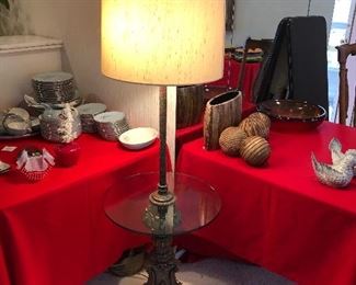 Antique Greco Roman style floor lamp