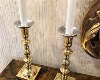 Brass candlestick collection