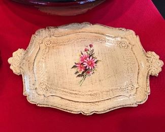 Balsa wood hand painted tray