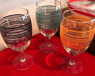 3 ccrazy cool Fiesta ware water goblets