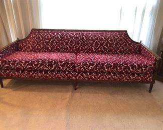 This Hollywood regency Custom sofa by Friedson and Dale with Matching Valances for sale