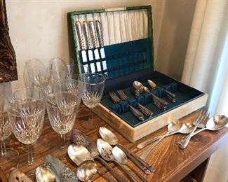 Silver plate and crystal what more do you need for the holidays