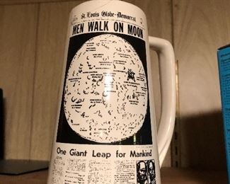 Men Walk on Moon historic stein