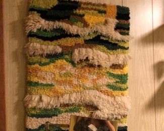 Hook a rug wall hanging