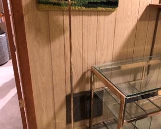 Brass mid century floor lamp