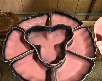 Mid Century Rio Grande ware Lazy Susan pottery