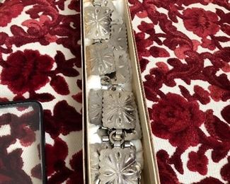 Vintage Metal Belt and dont you love this sofa fabric