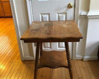 Oak table.  Needs some TLC.