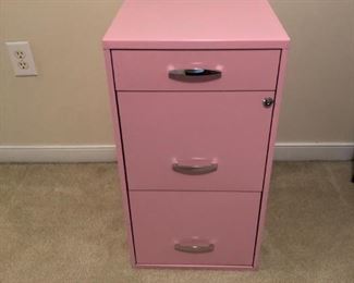 Pink filing cabinet. Like new.