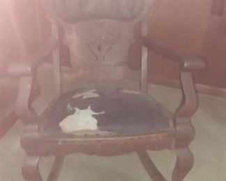 Horsehair filled Victorian Rocking Chair
