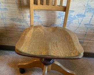 Vintage oak office chairs