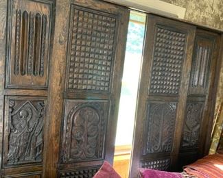 Salvaged sliding door or room divider
