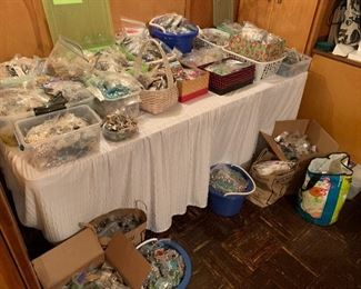 Just some of the thousands of beads, pins and pendants