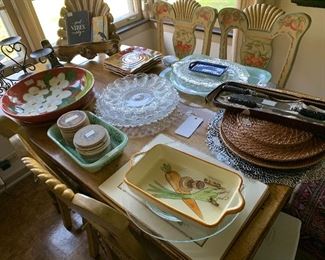 Charming hand painted table and chairs