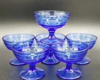 Blue glass goblets