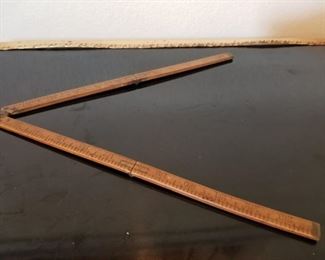 Antique folding ruler
