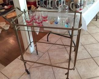 Vintage bar cart