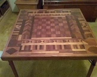 Antique inlaid/parquet gametable