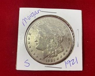 1921 Morgan Silver Dollar A
