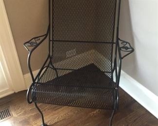 detail of wrought iron chair (one of four)