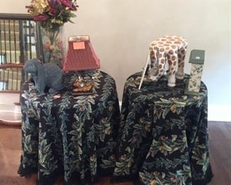 Dramatic table skirts and more decorative items