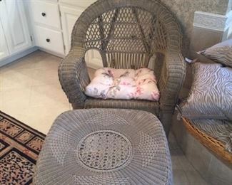 second chair with ottoman